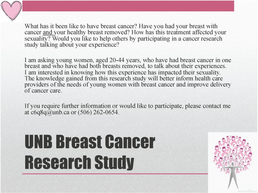 UNB Breast Cancer Research Study Recruitment poster-3